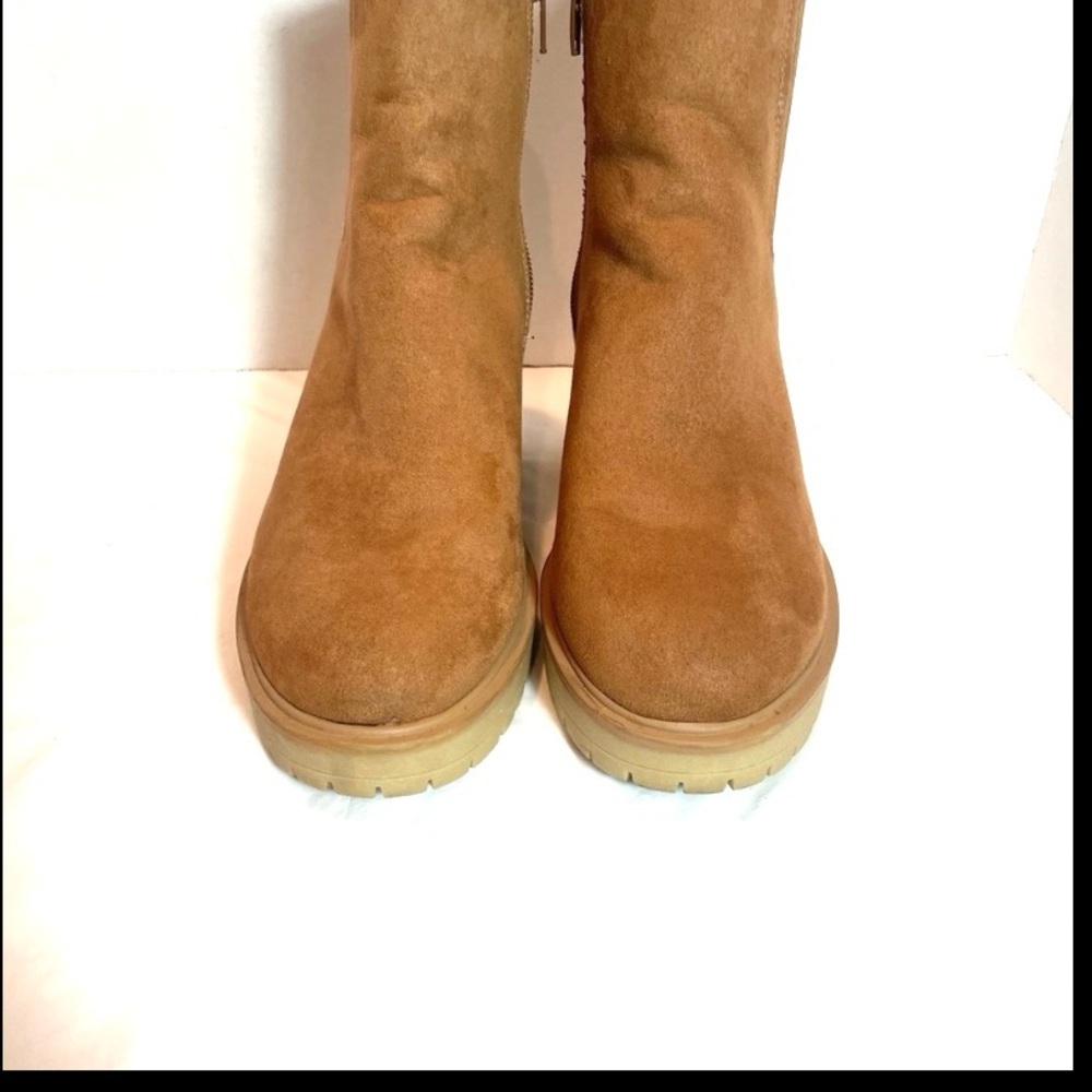 Universal Thread Tan/Camel Stack Heel Lace Up Ank… - image 6